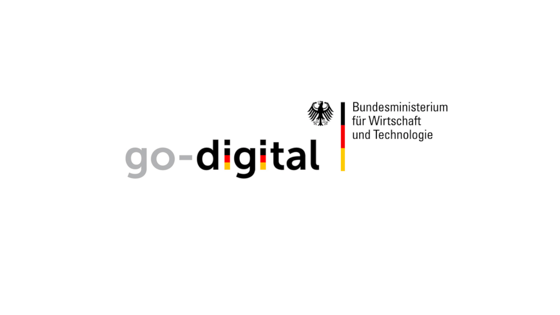 Logo des go-digital Förderprogramms vom Bundesministerium für Wirtschaft und Technologie / Software Medien