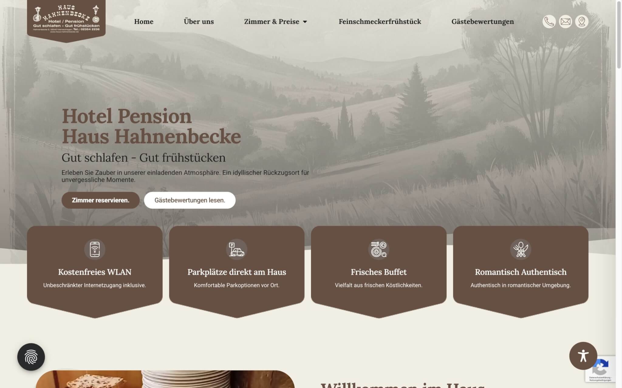 Website - Haus Hahnenbecke