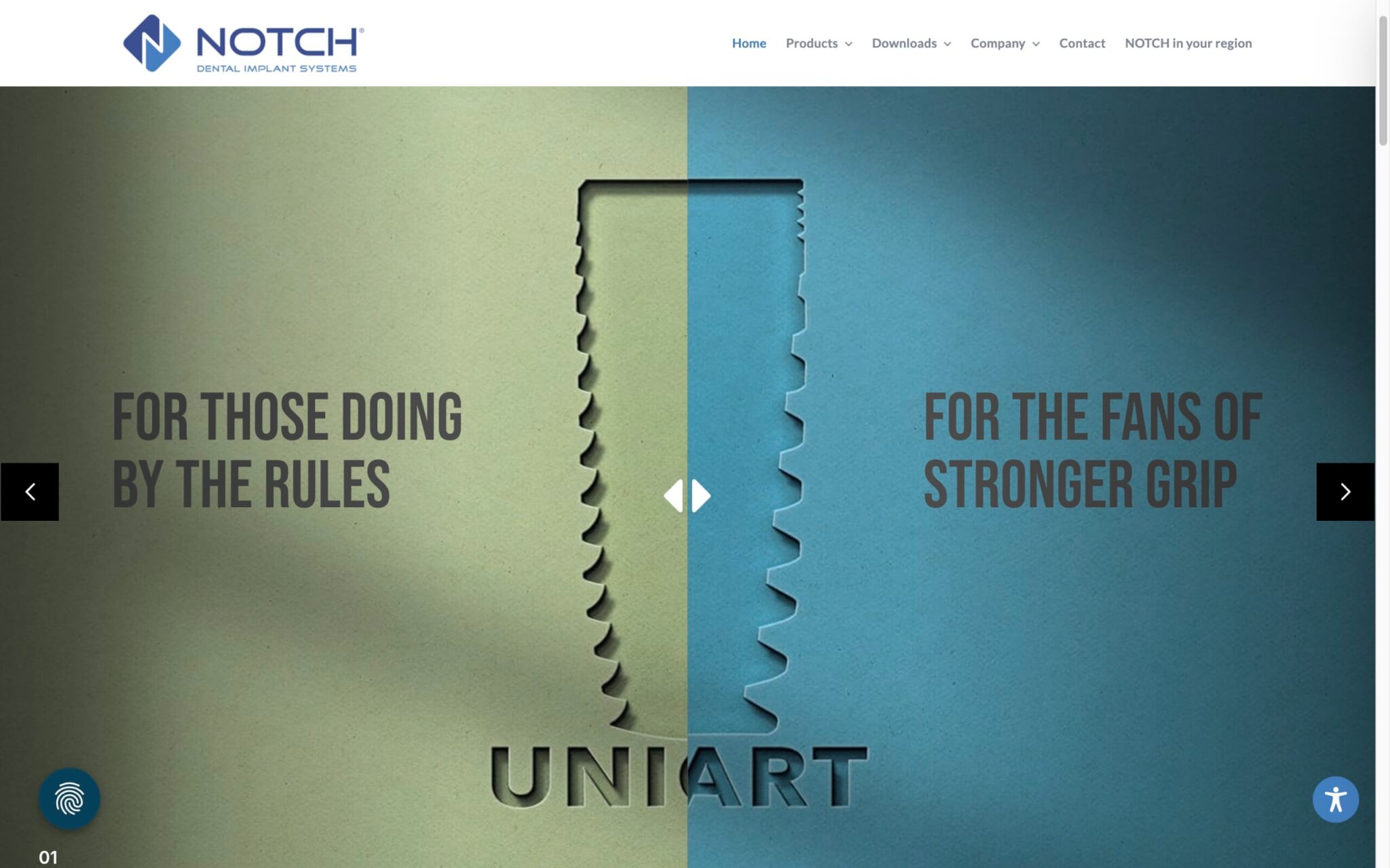 Webseite - Notch Implant