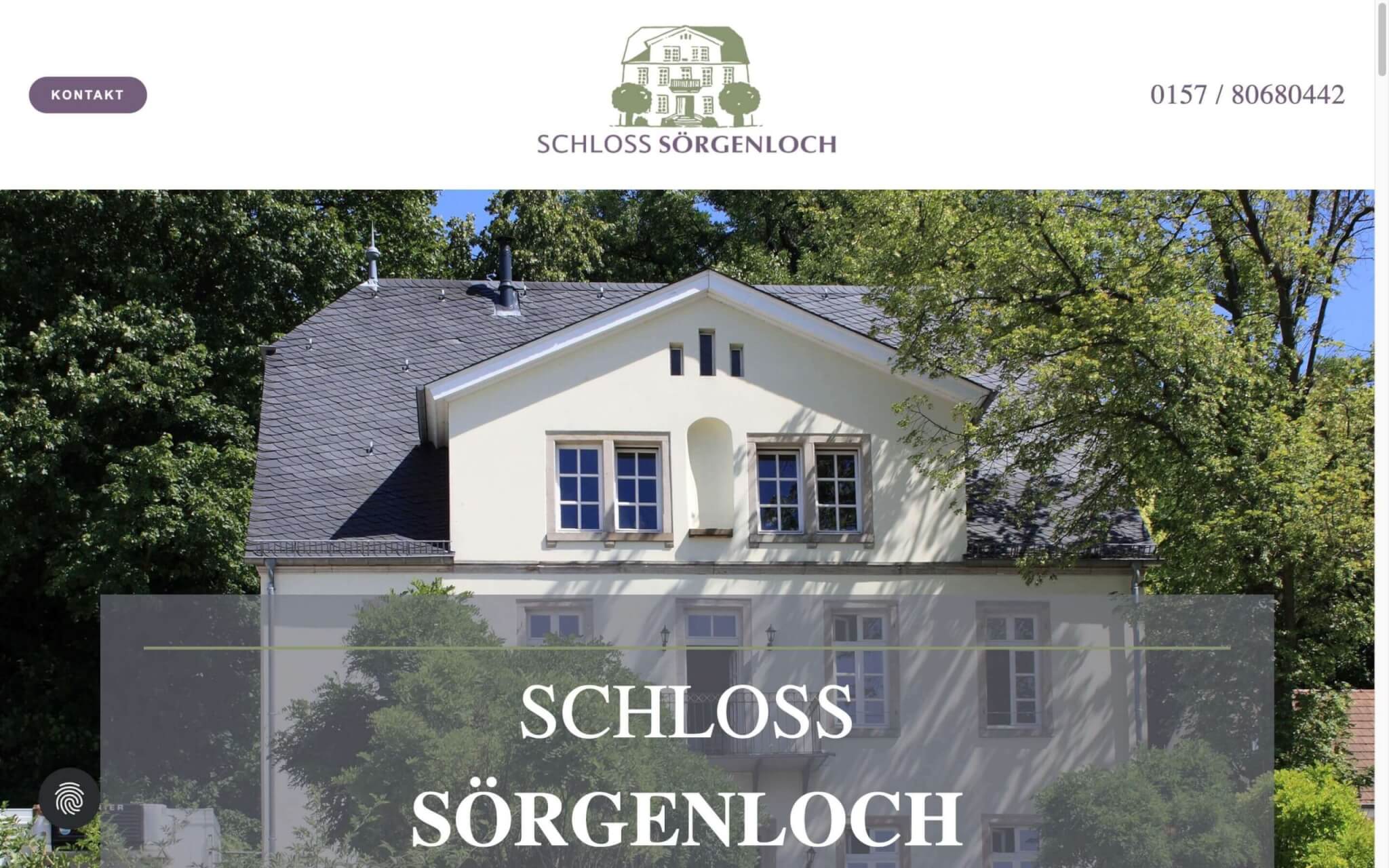 Webdesign Schloss Sörgenloch